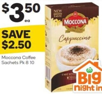Woolworths Moccona Coffee Sachets Pk 8 10 offer