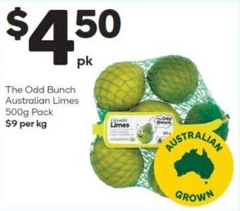 The Odd Bunch Australian Limes 500g Pack $9 per kg