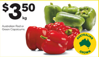 Woolworths Australian Red or Green Capsicums offer