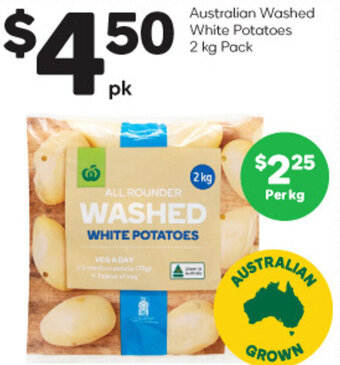 Woolworths Australian Washed White Potatoes 2 kg Pack offer