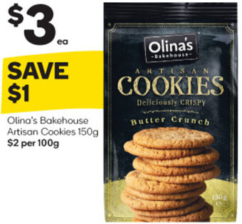 Woolworths Olina's Bakehouse Artisan Cookies 150g offer