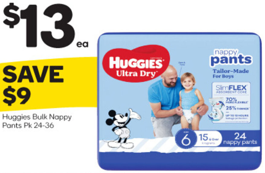 Huggies Bulk Nappy Pants Pk 2436 offer at Woolworths