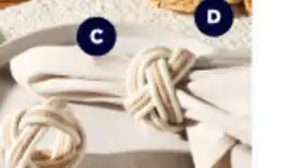 KOO Cape Knot 2pk Napkin Rings