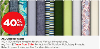 Spotlight ALL Outdoor Fabric offer
