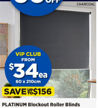 Spotlight PLATINUM Blockout Roller Blinds offer