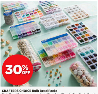 Spotlight CRAFTERS CHOICE Bulk Bead Packs offer