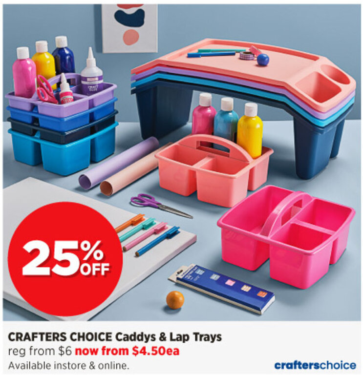 CRAFTERS CHOICE Caddys & Lap Trays offer at Spotlight