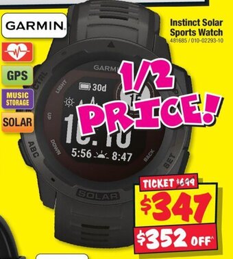 JB Hi-Fi Instinct Solar Sports Watch offer