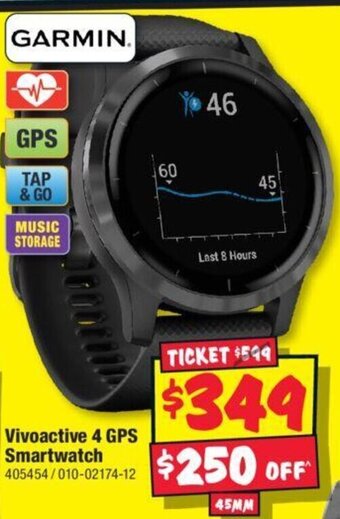 JB Hi-Fi Vivoactive 4 GPS Smartwatch offer