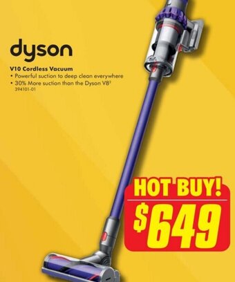 The Good Guys dyson V10 Cordless Vacuum offer