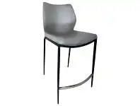 LivingStyles Chloe Faux Leather Bar Stool, Grey offer