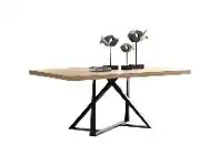 LivingStyles Mila Wood & Metal Dining Table, 180cm offer