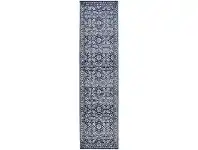 LivingStyles Mirage Gwyneth Transitional Runner Rug, 80x400cm, Navy offer