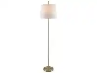 Dior Metal Base Floor Lamp, Antique Brass / White