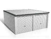 Stratco Flat Roof Sheds Double-Roller Door offer