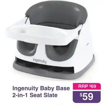 Ingenuity Baby Base 2-in-1 Seat Slate