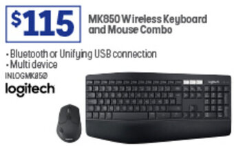 Officeworks MK850 Wireless Keyboard and Mouse Combo offer