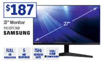 Officeworks 27' Monitor SYLSZ7C310 SAMSUNG offer