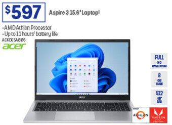 Officeworks Aspire 315.6 Laptopt offer