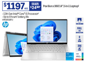 Officeworks Pavilion x360 14' 2-in-1 Laptopt offer
