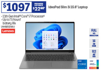 Officeworks IdeaPad Slim 3i 15.6" Laptop offer