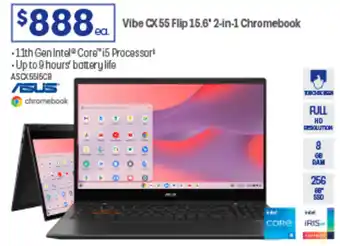 Officeworks Vibe CX 55 Flip 15.6' 2-in-1 Chromebook offer