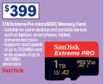 1TB Extreme Pro microSDXC Memory Card