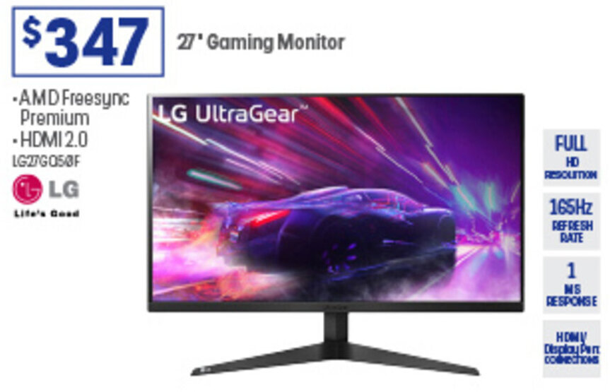 27* Gaming Monitor offer at Officeworks