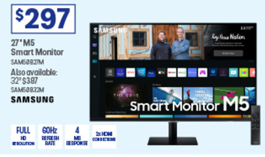 27" M5 Smart Monitor offer at Officeworks