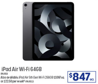 Officeworks iPad Air Wi-Fi 64GB offer
