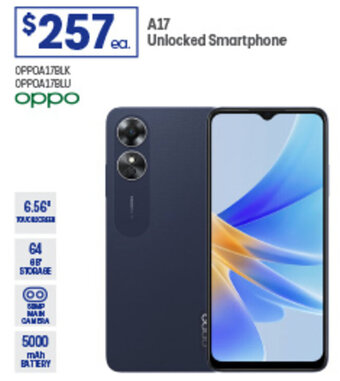 Officeworks A17 Unlocked Smartphone offer