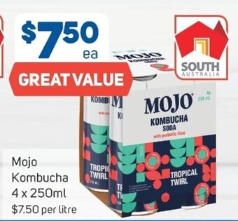 Foodland Mojo Kombucha 4 x 250ml offer