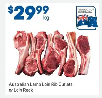 Foodland Australian Lamb Loin Rib Cutlets or Loin Rack offer