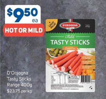 Foodland D'Orsogna Tasty Sticks Range 400g offer