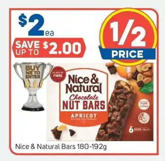 Foodland Nice & Naturals Bars 180-192g offer