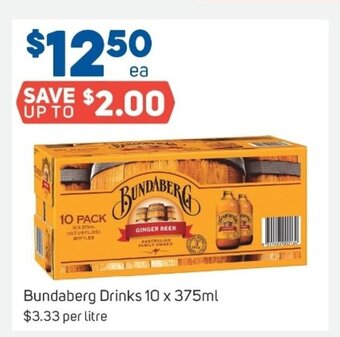 Foodland Bundaberg Drinks 10x375ml offer