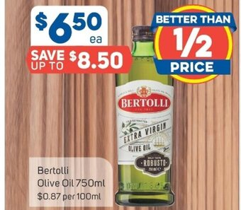Foodland Bertolli Olive Oil 750ml offer