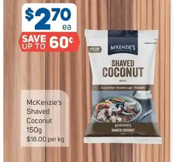 Foodland McKenzie's Shaved Coconut 150g offer