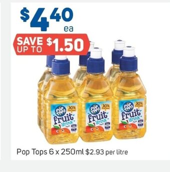 Foodland Pop Tops 6x250ml offer