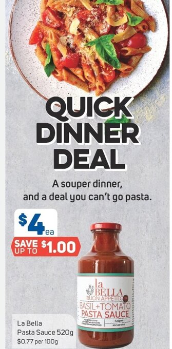 Foodland La Bella Pasta Sauce 520g offer