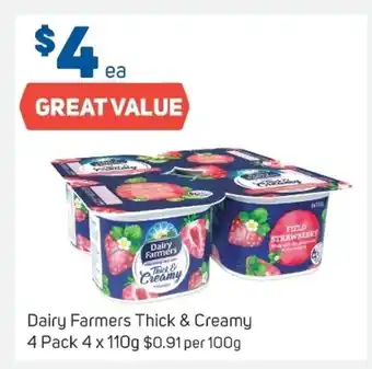 Foodland Dairy Farmers THick & Creamy 4 Pack 4x110g offer