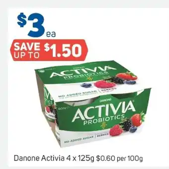 Foodland Danone Activia 4x125g offer
