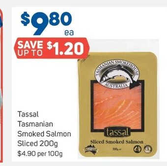 Foodland Tassal Tasmanian Smoked Salmon Sliced 200g offer