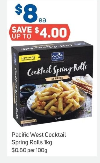 Foodland Pacific West Cocktail Spring Rolls 1kg offer