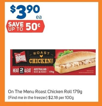 Foodland On The Menu Roast Chicken Roll 179g offer