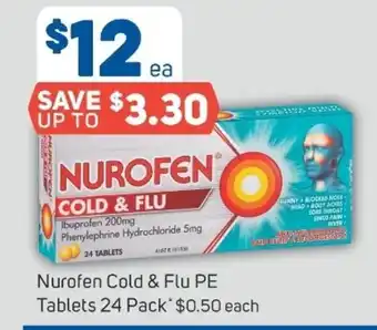 Foodland Nurofen Cold & Flu PE Tablets 24 Pack offer