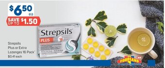 Foodland Strepsils Plus or Extra Lozenges 16 Pack offer