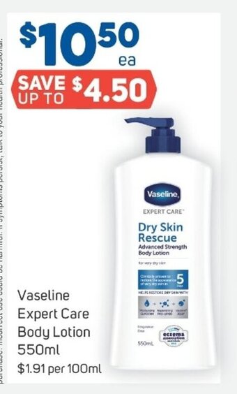 Foodland Vaseline Expert Care Body Lotion 550ml offer