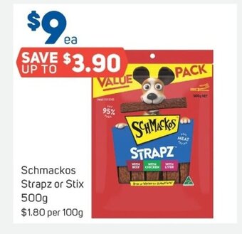Schmackos Strapz or Stix 500g