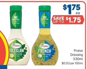 Foodland Praise Dressing 330ml offer